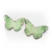 Fluturi - Cercei alb-verde-platina - M1