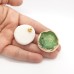 Twist - Cercei alb-verde-auriu - rotund1 - pin