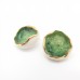Twist - Cercei alb-verde-auriu - rotund1 - pin