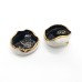Twist - Cercei alb-negru-auriu - rotund1 - pin