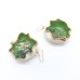 Twist - Cercei alb-verde-auriu - rotund1' - hook