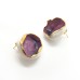 Twist - Cercei alb-violet-auriu - rotund1 - pin