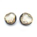 Twist - Cercei negru-alb-auriu - rotund1 - pin