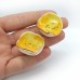 Twist - Cercei alb-galben-auriu - rotund2 - pin