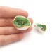 Twist - Cercei alb-verde-auriu - rotund2 - pin