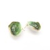 Twist - Cercei alb-verde-auriu - rotund2 - pin